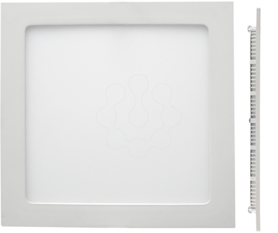 Imagem de LED Downlight Quadrado 18W 100 240V 1600Lm 3000K 220x 22mm Aro Branco