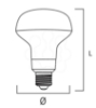 Imagem de LED R80 220 240V 7.5W 870lm 120° 4100K E27 PF0.9