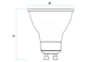 Imagem de LED Dicroico Dimmable PRO GU10 7W SMD 60? Quente 3000K 670Lm PF0.70 220 240V