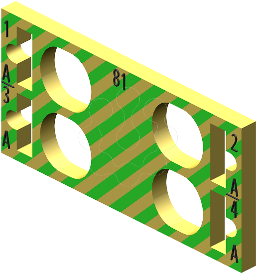 Imagem de 10 etiquetas com codigo de cores CC81