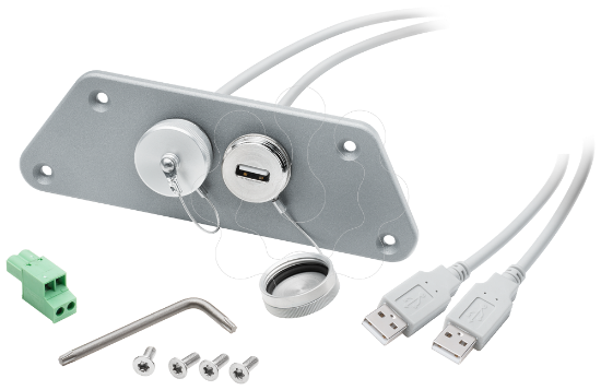 Imagem de Conjunto de interface USB de 2 portas RAL9023