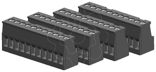 Imagem de Bloco de conectores, 11 terminais, estanho 4/PK