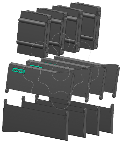 Imagem de Kit de porta CPU 1211/1212 4 un