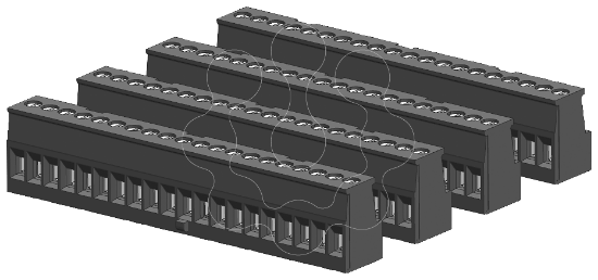 Imagem de Bloco de conectores, 20 terminais, estanho 4/PK