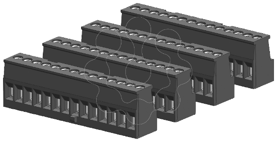 Imagem de Bloco de conectores, 14 terminais, estanho 4/PK
