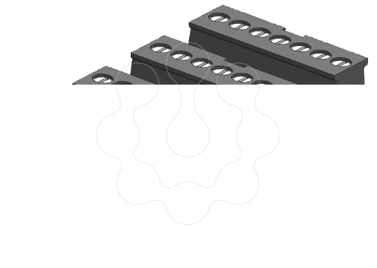 Imagem de Conector com chave, 7 pinos, estanho 4/Pk