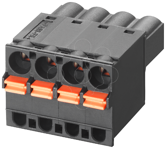 Imagem de Bloco borne mola encaixe p/ SCALANCE X/W/S/M, alim. tensao de 4 polos, CC 24 V