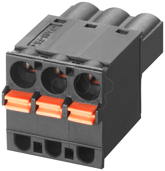 Imagem de Bloco borne push-in p/SCALANCE XB-000, 3 polos p/ alimentacao tensao, 24 V CA/CC