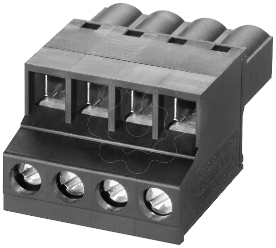 Imagem de Bloco borne roscado para SCALANCE X/W/S/M, 4 polos para aliment. tensao, 24 V CC