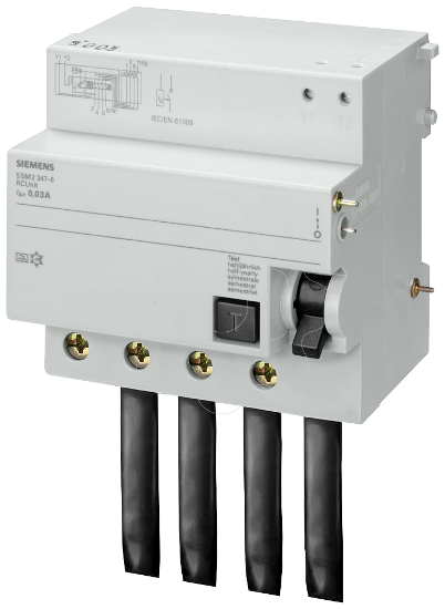 Imagem de Bloco diferencial, 4 polos, tipo A, In: 100 A, 30 mA, Un CA: 400 V, para 5SP4