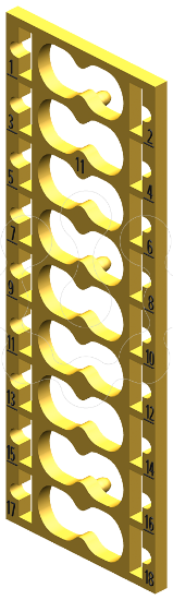 Imagem de 10 etiquetas com codigo de cores CC11