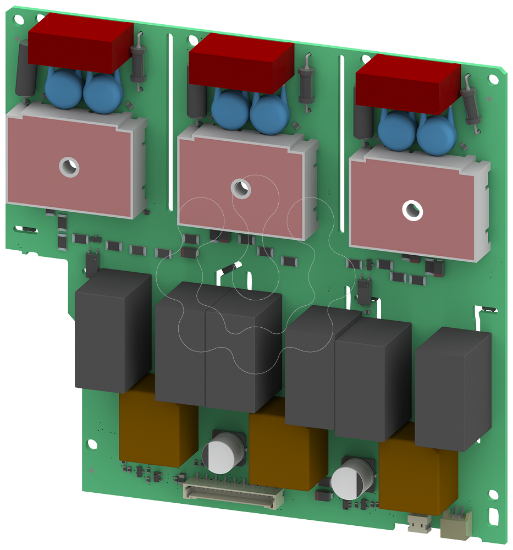 Imagem de Placa de circuito impresso 600 V para 3RW52, Tamanho 1, 18A