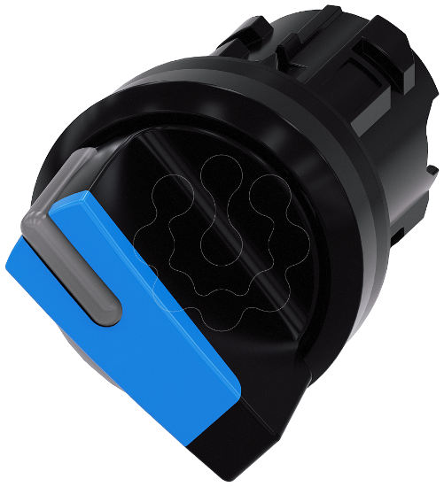 Imagem de Interruptor com manipulo, iluminavel, 22mm, redondo, 2 posicoes, azul