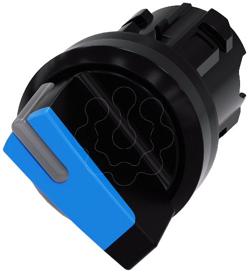 Imagem de Interruptor com manipulo, iluminavel, 22mm, redondo, 2 posicoes, azul