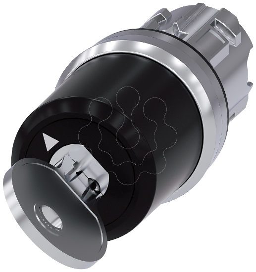 Imagem de Interruptor de chave Siemens, B, 22mm, redondo, metal, alto brilho