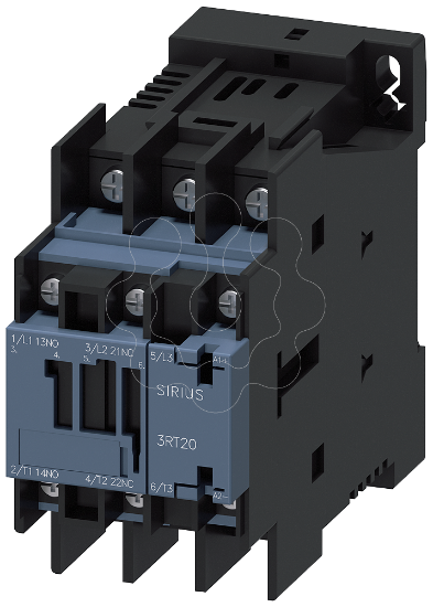 Imagem de Contactor, AC-3e, 17 A/7,5 kW/400V, 3 polos, DC24V, 1NA+1NF