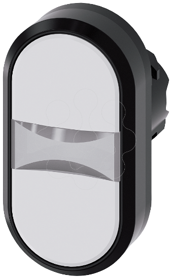 Imagem de Botao de pressao duplo, 22 mm, redondo, plastico, branco