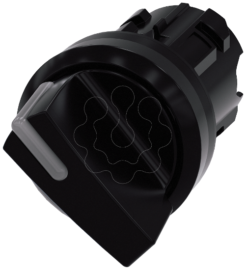 Imagem de Interruptor com manipulo, iluminavel, 22mm, redondo, 2 posicoes, preto