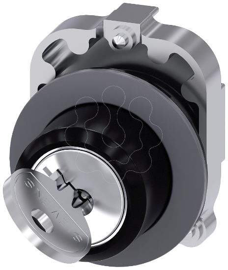 Imagem de interruptor de chave RONIS, 30 mm, redondo, metal, mate, fechamento especial