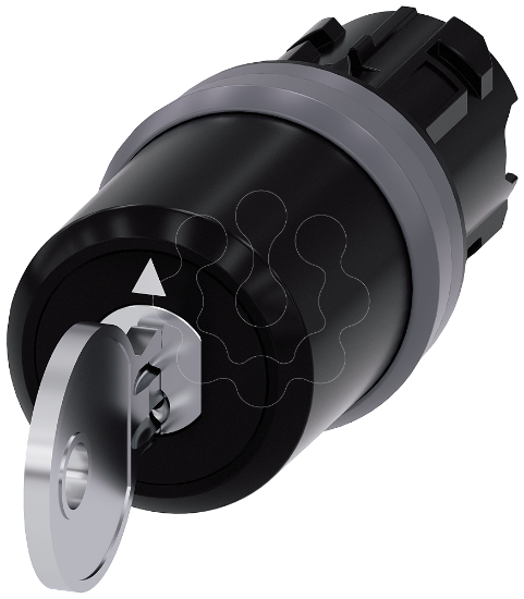 Imagem de Interruptor de chave Siemens, C, 22mm, redondo, anel frontal de metal