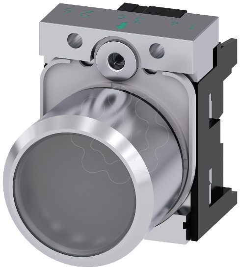 Imagem de Botao de pressao com extensao 12 mm, 22 mm, redondo, metal, transparente