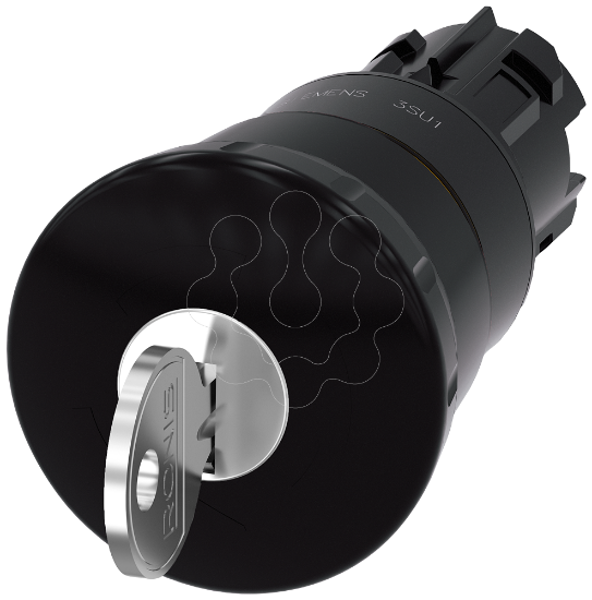 Imagem de Botao de pressao tipo cogumelo, 22mm, redondo, plastico, preto, 40 mm