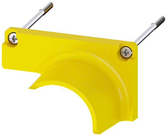 Imagem de Colar de protecao para botao cogumelo paragem de emergencia, amarelo, plastico