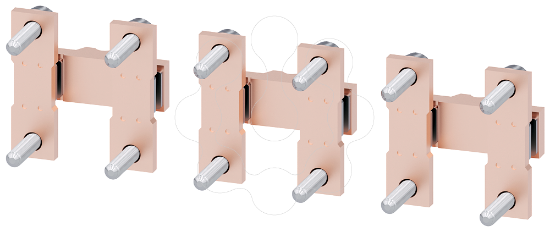 Imagem de Conjunto de montagem bypass para 3RW55/52 Tamanho 4, 370 A ate 570 A