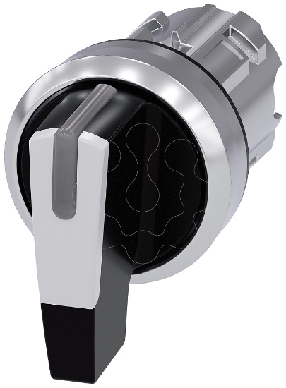 Imagem de Interruptor com manipulo, iluminavel, 22mm, redondo, metal, alto brilho, branco