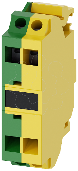 Imagem de Grampo de suporte, verde/amarelo, ligacao por mola de encaixe