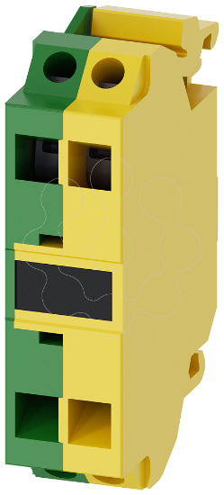 Imagem de Grampo de suporte, verde/amarelo, ligacao por mola de encaixe