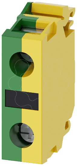 Imagem de Grampo de suporte, verde/amarelo, para fixacao no painel frontal