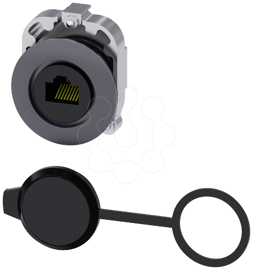 Imagem de Conexao RJ45, 30mm, metal fosco, cinza