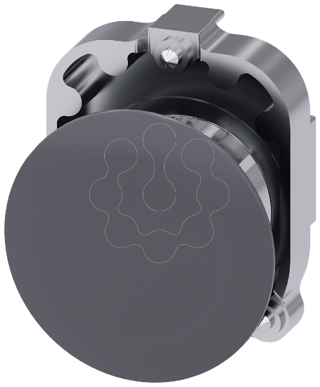 Imagem de tampao cego para posicoes de comando livres, 30 mm, metal mate, cinza