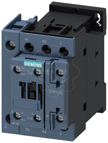 Imagem de Contator, AC-3, 25A/11kW/400V, 2NA+2NF, CA 110V, 50/60Hz, de 4 polos, 1NA+1NF