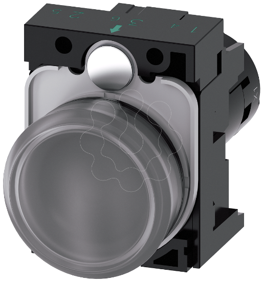 Imagem de Sinalizador luminoso, 22mm, redondo, plastico, sinal LED, plano, 230V CA