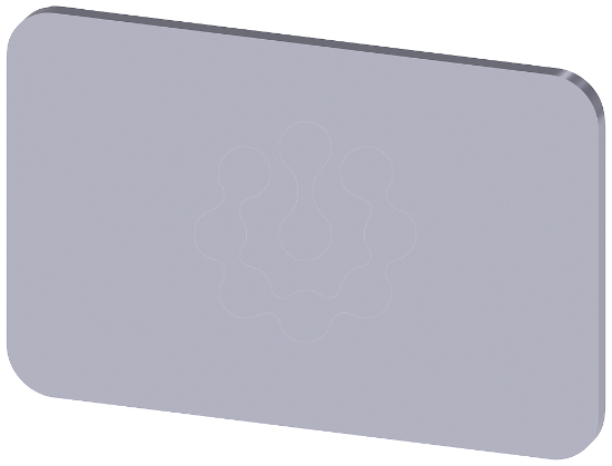 Imagem de Placa de identificacao 17,5x27mm, placa prata, sem inscricao