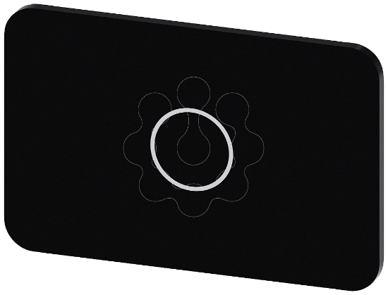 Imagem de Placa de identificacao 17,5x27mm, placa preto, simbolo: O