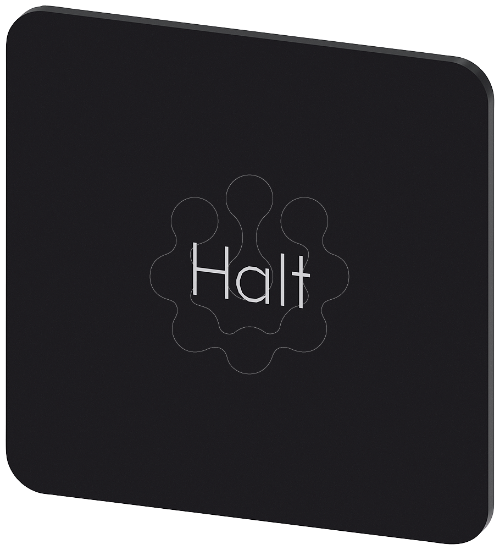 Imagem de Placa de identificacao 27x27mm, placa preto, inscricao: paragem