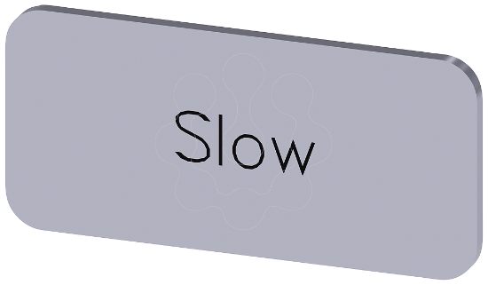Imagem de Placa de identificacao 12,5x27mm, placa prata, inscricao: Slow