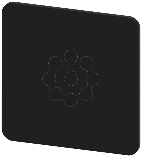 Imagem de Placa de identificacao 27x27mm, placa preto, sem inscricao