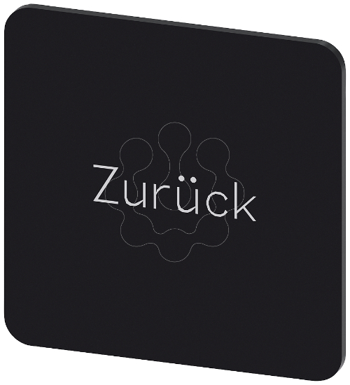 Imagem de Placa de identificacao 27x27mm, placa preto, inscricao: Para tras