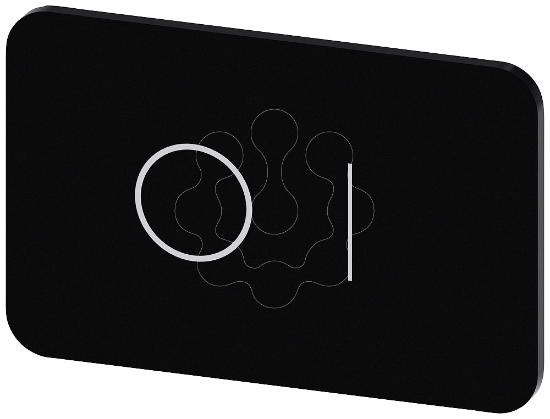 Imagem de Placa de identificacao 17,5x27mm, placa preto, simbolo: O-I