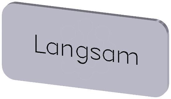 Imagem de Placa de identificacao 12,5x27mm, placa prata, inscricao: Devagar