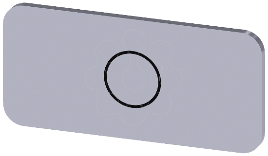 Imagem de Placa de identificacao 12,5x27mm, placa prata, simbolo: O