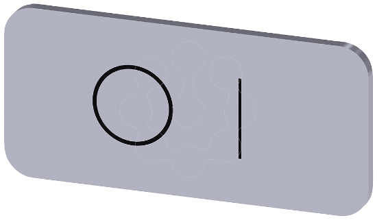 Imagem de Placa de identificacao 12,5x27mm, placa prata, simbolo: O-I