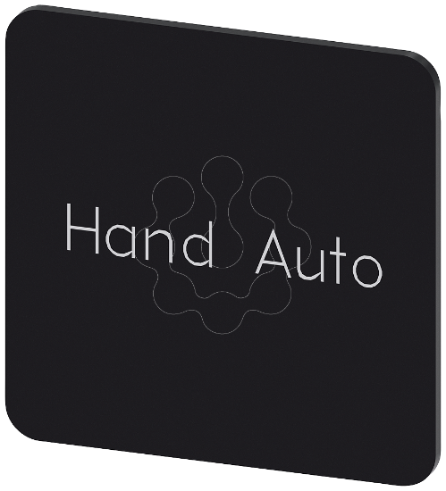 Imagem de Placa de identificacao 27x27mm, placa preto, inscricao: Manual Auto