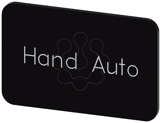 Imagem de Placa de identificacao 17,5x27mm, placa preto, inscricao: Manual Auto