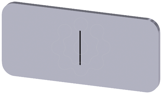 Imagem de Placa de identificacao 12,5x27mm, placa prata, simbolo: I