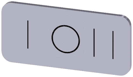 Imagem de Placa de identificacao 12,5x27mm, placa prata, simbolo: I O II